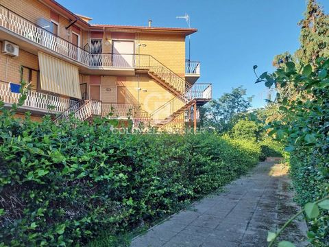 Appartamento in piccola palazzina in cortina, con ampio giardino privato pavimentato privato dove è possibile anche parcheggiare internamente una o più autovetture. Si compone di sala con grande camino in muratura e mattoncini, due camere, due balcon...