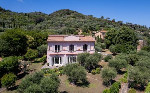 Porto Santo Stefano, loc. Bucht von Pozzarello Eingebettet in eine außergewöhnliche Umgebung, nicht weit von einem der berühmtesten Strände des Monte Argentario entfernt, steht diese exklusive Residenz mit Blick auf das Meer, das sich bis zum Strand ...