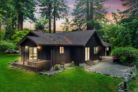 Discover luxury living in your own private 1-acre redwood sanctuary. Tucked away in a tranquil setting, this 3-bedroom, 2-bathroom retreat combines sleek modern design with timeless comfort. Move in ready custom home features cathedral ceilings with ...