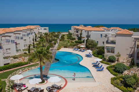 Aphrodite Beachfront Apartment 201, Block H1 is located west of Crete in the region of Chania, only 15 minutes from the city of Chania and the Leptos Panorama Hotel . It is part of the internationally awarded project ‘Aphrodite’ and is set on a sea f...