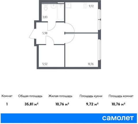 Продается 1-комн. квартира. Квартира расположена на 2 этаже 14 этажного панельного дома (Корпус 22, Секция 9) в ЖК «Остафьево» от группы «Самолет». «Остафьево» — масштабный жилой комплекс в Новой Москве, рядом с одноименным музеем-усадьбой и городски...