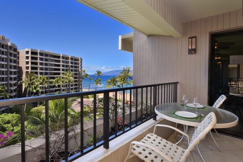 This beautiful 1 bedroom, 2 bath ocean view unit has a prime location with spectacular ocean views overlooking the world-famous Kaanapali Beach and the majestic West Maui Mountains. Unit 1-702 is highly remodeled with custom granite countertops accom...