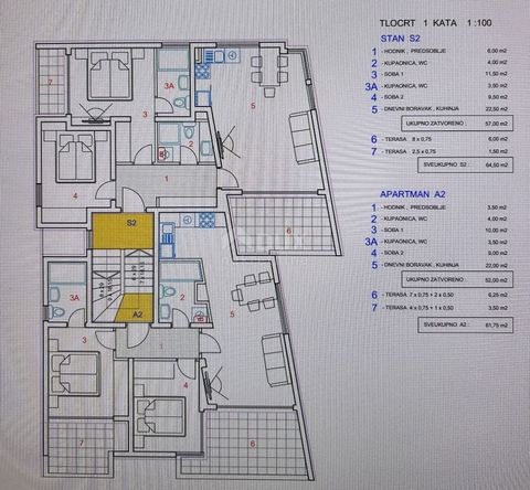 Location: Ličko-senjska županija, Novalja, Novalja. PAG, NOVALJA - Modern apartment 60m from the sea, S2 An apartment of 64.5m2 of living space is for sale, located on the first floor of a residential building. The apartment contains: 2 bedrooms, 2 b...