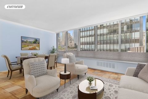 Take advantage of Low Monthlies while experiencing an elite level of luxury at the highly sought-after 870 United Nations Plaza! This large corner 1-Bedroom home has both west and north exposures and is bathed in all-day natural light. Apt. 7B offers...