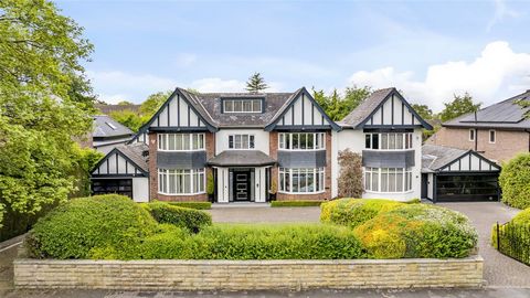 Positioned in one of North Leeds most sought-after residential locations, offers a magnificent, detached residence set in a wide south facing plot. Arranged over three floors, as you enter the house you are met by a breath-taking grand reception hall...