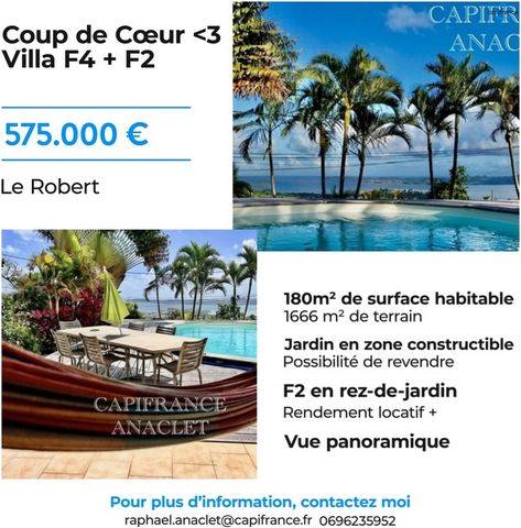 ??COUP DE CUR?? Magnifique Villa vue mer à vendre à LE ROBERT (972)