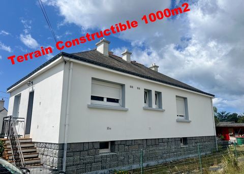 Terrain constructible 1300m2 avec maison