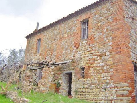 CITTA' DELLA PIEVE (PG), loc. Cimbolello: About one kilometre from the village, detached stone farmhouse of about 260 sqm on two levels. In need of restoration. The property includes 2 hectares of land with olive grove (approx. 200 plants in producti...
