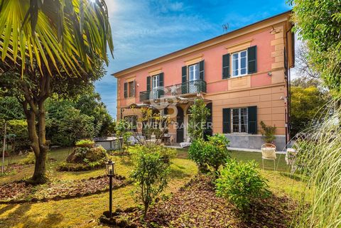 Exclusive Historic Villa with turret for sale on the hills of Sarzana, magnificently positioned with panoramic views and just 1.5 km from the historic center and 15 minutes from the sea of the Ligurian Coast. The property for sale in Liguria is locat...
