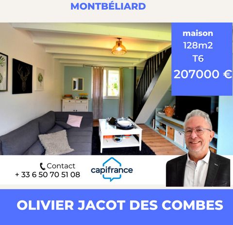 Dpt Doubs (25), à vendre MONTBELIARD maison P7 de 128 m²