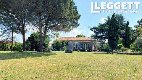 A21493ASO16 - Lovely views for this beautiful country property in a quiet location comprising 2 large living rooms, 4 bedrooms, outbuildings, swimming pool in grounds of over one hectare (8 km from Montmoreau for all amenities and 20 km from Angoulêm...