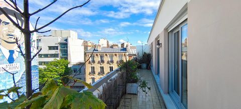 Au 5ème et dernier étage avec ascenseur appartement très lumineux, idéalement situé dans une copropriété bien entretenue et sécurisée. Vous serez séduit par le balcon terrasse de 15 m², accessible depuis le séjour et les chambres, offrant une vue dég...