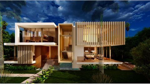 Vacant Land + Plans + Permits!! A new construction modern masterpiece designed by admired Ralph Choeff of Choeff Levy Fischman Architects on gated Hibiscus Island. Situated on 9, 500 SF corner lot with over 5.000 sqft of adjusted living space. Five b...