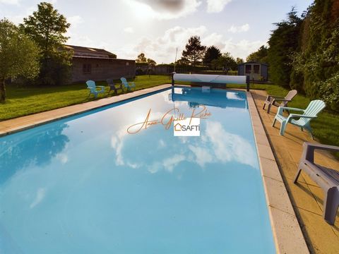 Longère rénovée 8 chambres, piscine