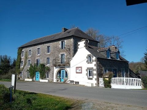 Former stone water mill, built at the turn of the 19th century. It is located in the heart of the rural Breton countryside and overlooking a magnificent pond It is currently converted into an 8 bedroom gîte with 3 bedroom owners' accommodation. It ha...