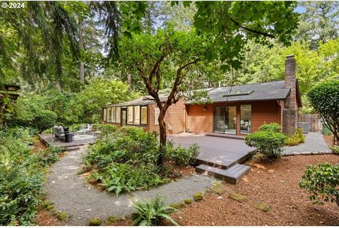 Sensational one level home in the coveted Bryant Woods neighborhood in Lake Oswego. Just over 1900 sq. ft. this home is highlighted by spacious living areas, numerous skylights and gorgeous yard. Bringing the outside in, the sunroom provides warmth, ...