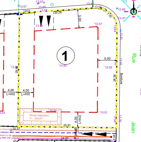 En la comuna de Bompas, parcela de 794m2 (lote 1) para construir una casa de 4 lados con un coeficiente de superficie construida de 158 m2 y la posibilidad de hacer una casa en R+1 de 260 m2. La parcela servida estará vallada con paneles de malla de ...