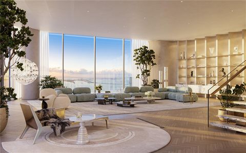Elevate your living experience in this extraordinary 2-level PH at Baccarat Residences Miami. Overlooking Biscayne Bay, this lavish residence boasts 3 bedrooms, 7.5 baths + Den, maids' room, and an expansive terrace with a private pool and summer kit...
