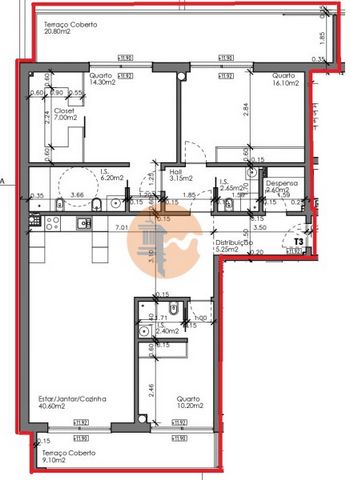 Possibilité d'acheter un appartement de 3 chambres, en construction, à un prix de lancement attractif, avec des finitions de première qualité, dans une copropriété avec piscine et espace social et de loisirs sur la terrasse, située dans un quartier r...