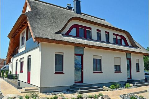 Maison de vacances au toit de chaume, mobilier haut de gamme avec cheminée et sauna, 3 chambres, jusqu'à 5 personnes, Internet gratuit, lave-linge et lave-vaisselle