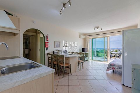 1 bedroom apartment on popular complex with communal swimming pool, in a spectacular elevated position with panoramic sea views above the resort of Protaras - MOE109 This lovely apartment is located on the first floor of a gated complex. The drive in...