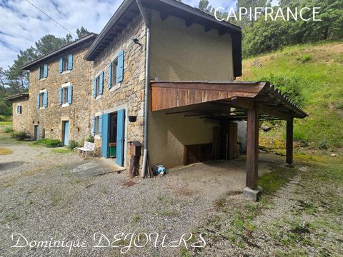 Ardéche, maison en pierres dans un lieu préservé et calme - 137m² habitable - garage - terrain