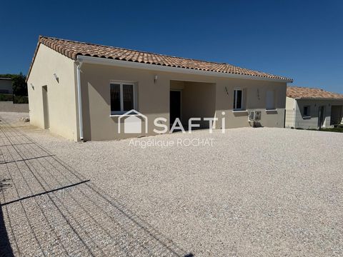 Villa neuve plain pied 3 chambres sur 400m2 de jardin clôturé