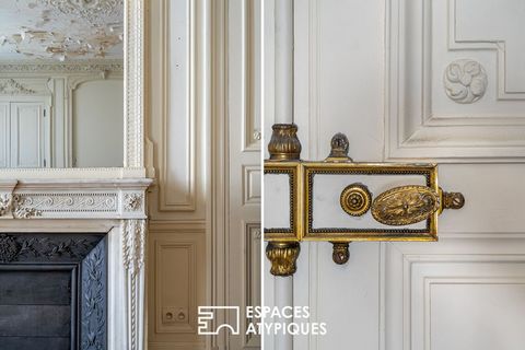 Au deuxième étage d'un ancien hôtel particulier de la fin du 19ème siècle, cet appartement traversant de 218,83m2 Carrez développe des volumes rares et un charme indéniable avec du parquet en point de Hongrie, des cheminées en marbre sculpté, et des ...