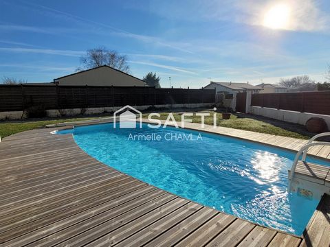 Maison 3 chambres + bureau - garage - piscine