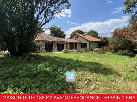 MAISON Type T5 de 188 m2 avec d&#233;pendance proche de Barbotan les thermes.