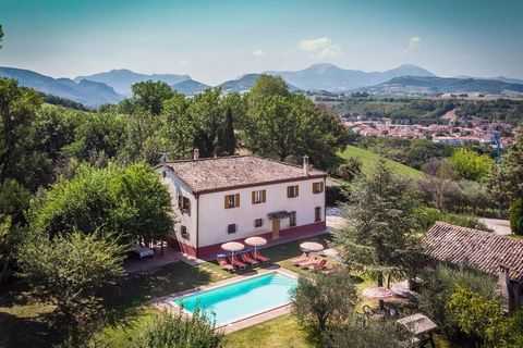 Set in Pantana Serraltaa, Marche, Italy, this 6-bedroom villa can entertain 14 people. Perfect for a peaceful holiday with family or friends, it has an outdoor swimming pool equipped with sunbeds. The centre of Pergola, known for its museums, is with...