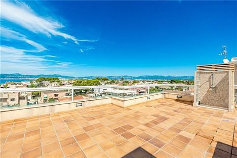 Penthouse with terrace on the ground floor and solarium terrace and panoramic sea views. This penthouse has a large living room with access to the terrace, a separate fitted kitchen with office area, 3 bedrooms, fitted wardrobes, 2 bathrooms, stonewa...