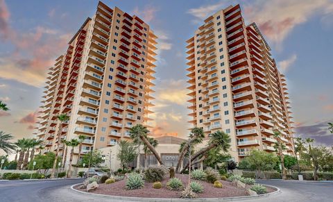 Remarks Custom Corner Unit with large oversized balcony located on the 5th level with Strip & Mountain Views. This 2 Bedroom 2.5 Bath corner unit has had over 10k in upgrades. Comes with large storage unit and two parking spaces. Owners enjoy all of ...