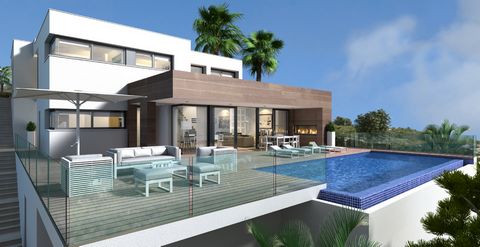 Villa Del Puerto, moderne luxe villa te koop Cumbre del Sol, Benitachell (Costa Blanca, Alicante).Uitstekende ligging,omsloten complex, spectaculaire zeezichten, 3 slaapkamers, 4 badkamers en uitstekende kwaliteiten, barbecue, infinty zwembad.