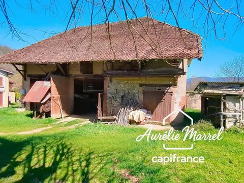 Grange 2 pièces, 100 M²au sol, à réhabiliter sur un grand terrain, proche Chartreuse et Voiron, à vendre à SAINT BUEIL (38)