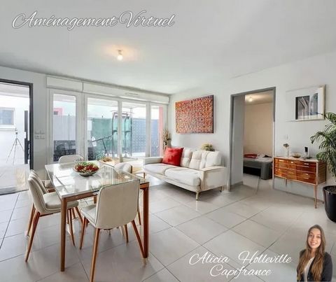 Appartement T2 lumineux avec grande terrasse dans une résidence sécurisée
