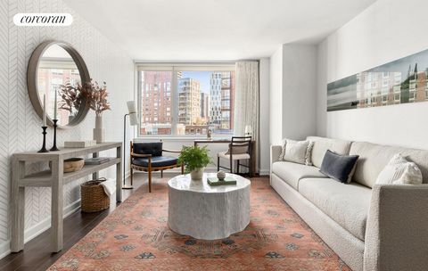 Co-op with Condo Rules. Immediate occupancy. 12 months paid maintenance on contracts signed by May 31, 2024. Residence 18C is a charming, 688 sq. ft. one-bedroom one-bath home designed by Pelli Clarke Pelli to meet the highest level of green building...