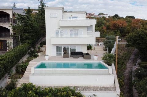 Crikvenica, Dramalj, new designer urban villa surface area 470.49 m2 for sale, with four luxuriously equipped apartments, swimming pool, landscaped garden and sea view, in an attractive location, 180 m from the beach. High quality construction and eq...