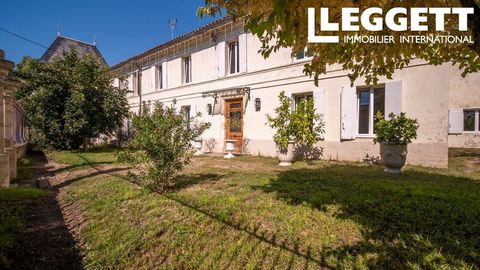 A08817 - With 280m² of living space plus 250m² of outbuildings on 6000m² of land, this former winery is now a very bright and pleasant family home with room to grow, close to all amenities and just 25km to Bordeaux. Good proportions in each room, per...