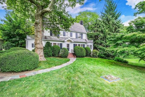 Charming Center Hall Colonial set on one of the most desirable streets in Edgewood just steps to the grade school with its playgrounds and fields. First floor features living room w/fireplace and built-in bookcases, sunroom/home office w/walls of win...