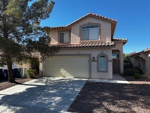 Check out this clean, move in ready, 4 bedroom, 3 bath home in the heart of the city just outside of South Summerlin and The Lakes. The best part is that there is no HOA. This home features a serpate laundry room with cabinets, a downstarits bedroom/...