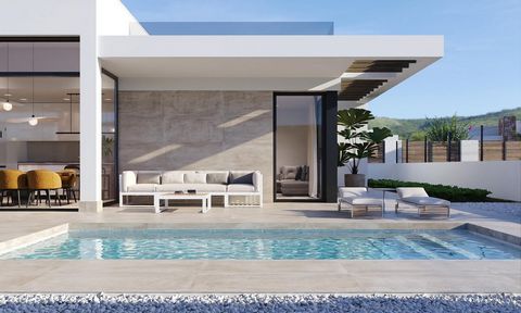 Villa on one floor with solarium and private pool in Golf Resort, Murcia.~~Modern new build villas in a Natural and Exclusive Environment.~Discover these fantastic newly built villas in Golf Resort, a gated community in the region of Murcia that comb...