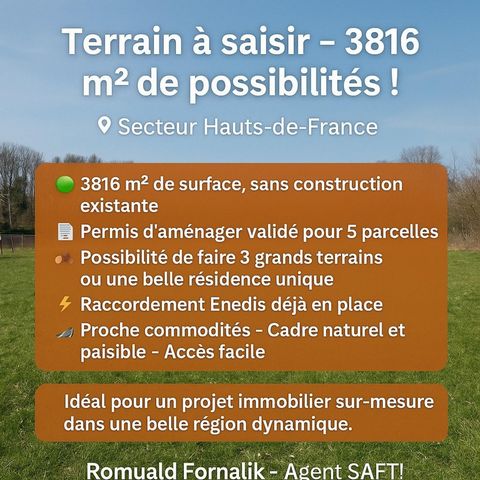 3816m² de possibilités pour ce terrain à bâtir