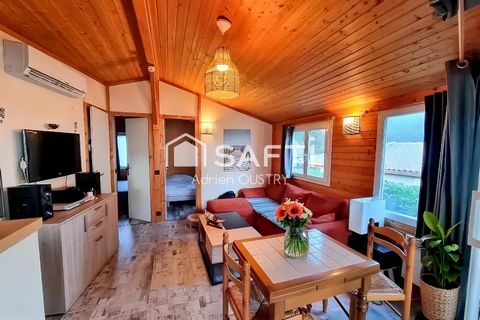 Chalet de 35 m2 avec grande terrasse pour 4 à 6 personnes.