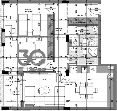 Yavlena verkauft eine Zwei-Zimmer-Wohnung in einem Neubau in der Nähe von Med. Fakultät. Darin finden Sie zwei geräumige separate Schlafzimmer, ein Badezimmer mit WC, ein separates WC und ein Wohnzimmer mit Küchenzeile. KEINE PROVISION seitens des Kä...