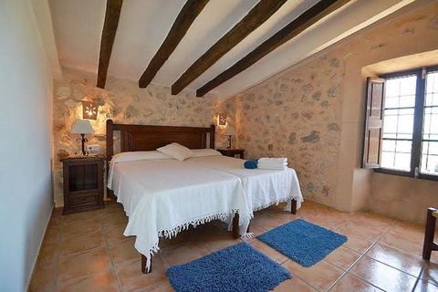 Old Majorcan farmhouse with thick stone walls, recently renovated keeping its antique character, but at the same time very modern and comfortable. There are spacious communal areas in the house, and all the interiors are beautifully decorated with ru...