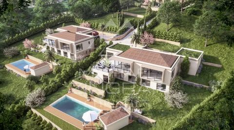 This 4,467 m² building plot offers the opportunity to build 2 stunning contemporary villas, each with a swimming pool, poolhouse and garage, in a very quiet location. The first villa covers more than 320m² on 2 levels and has a 2-car garage. The seco...