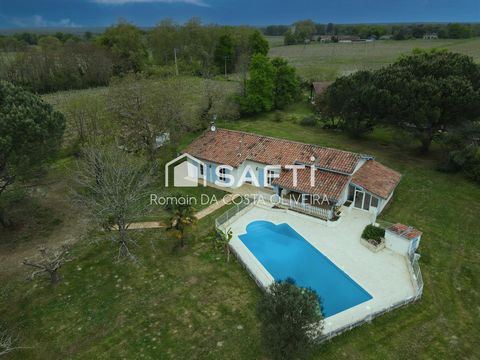 Superbe maison de plain-pied de 156m² habitables avec une piscine, le tout sur 5579m² de terrain !