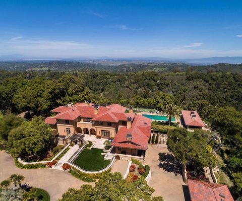 Completed in 2006, this magnificent vineyard estate is the perfect place to escape from the fast daily pace of Silicon Valley. The approximately 41 acres are as peaceful as they are beautiful, with spectacular top-of-the-world San Francisco Bay views...