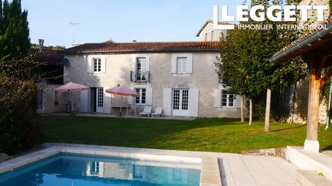 A25078JMI24 - A light open plan lovely house in a village with bar 30 minutes south of Angouleme with its TGV linking Bordeaux to Paris. This house could be enjoyed as a family home, retirement home or as a lock up and leave second home. It has a 9 x...